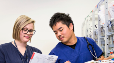 Nursing practitioner at work