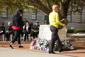 Members of the ACT board of the NMBA laying wreaths at the Australian War Memorial