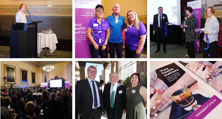 Various images of the Nurse & Midwife Support launch event