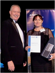 AIM excellence awards photo L-R: The Honourable Peter Donald Styles MLA and Ms Angela Brannelly.